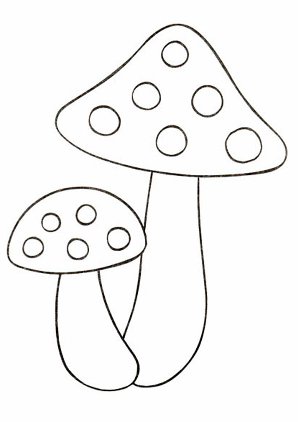 Coloring pages printable mushroom coloring page