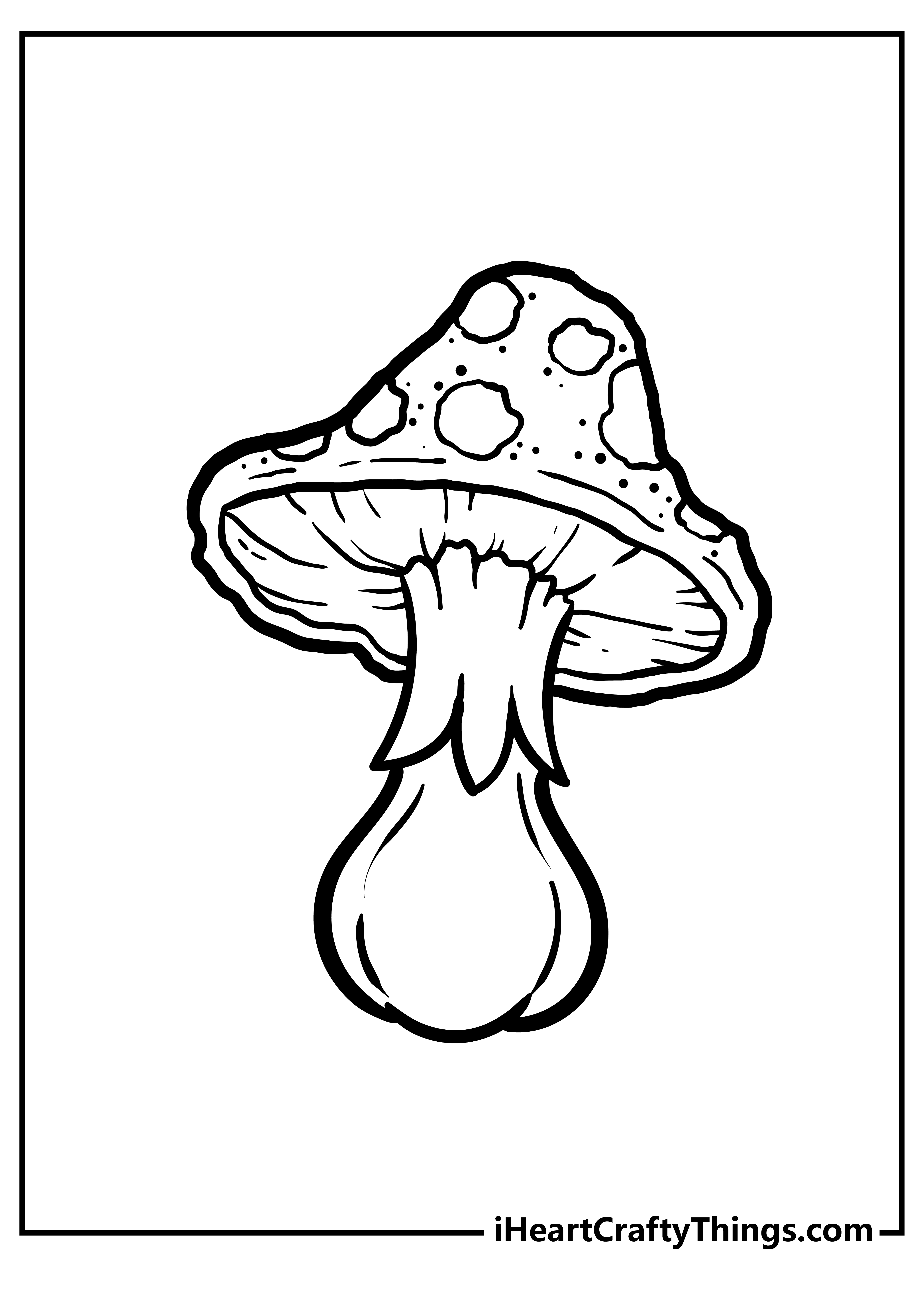 Mushroom coloring pages free printables