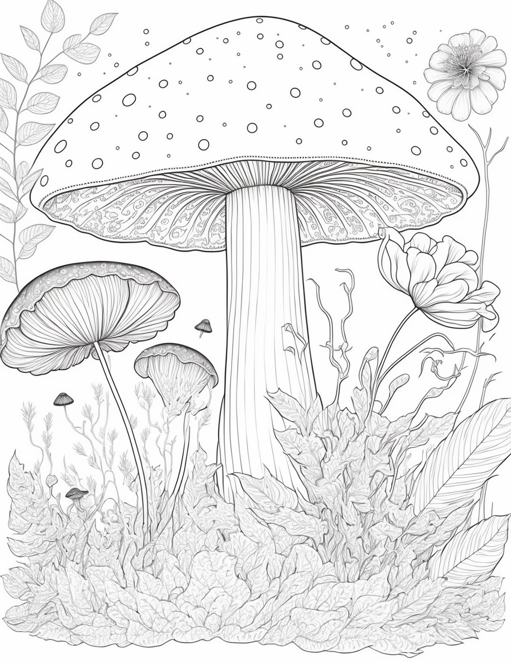 Unleash your creativity with enchanting mushroom coloring pages made by teachers