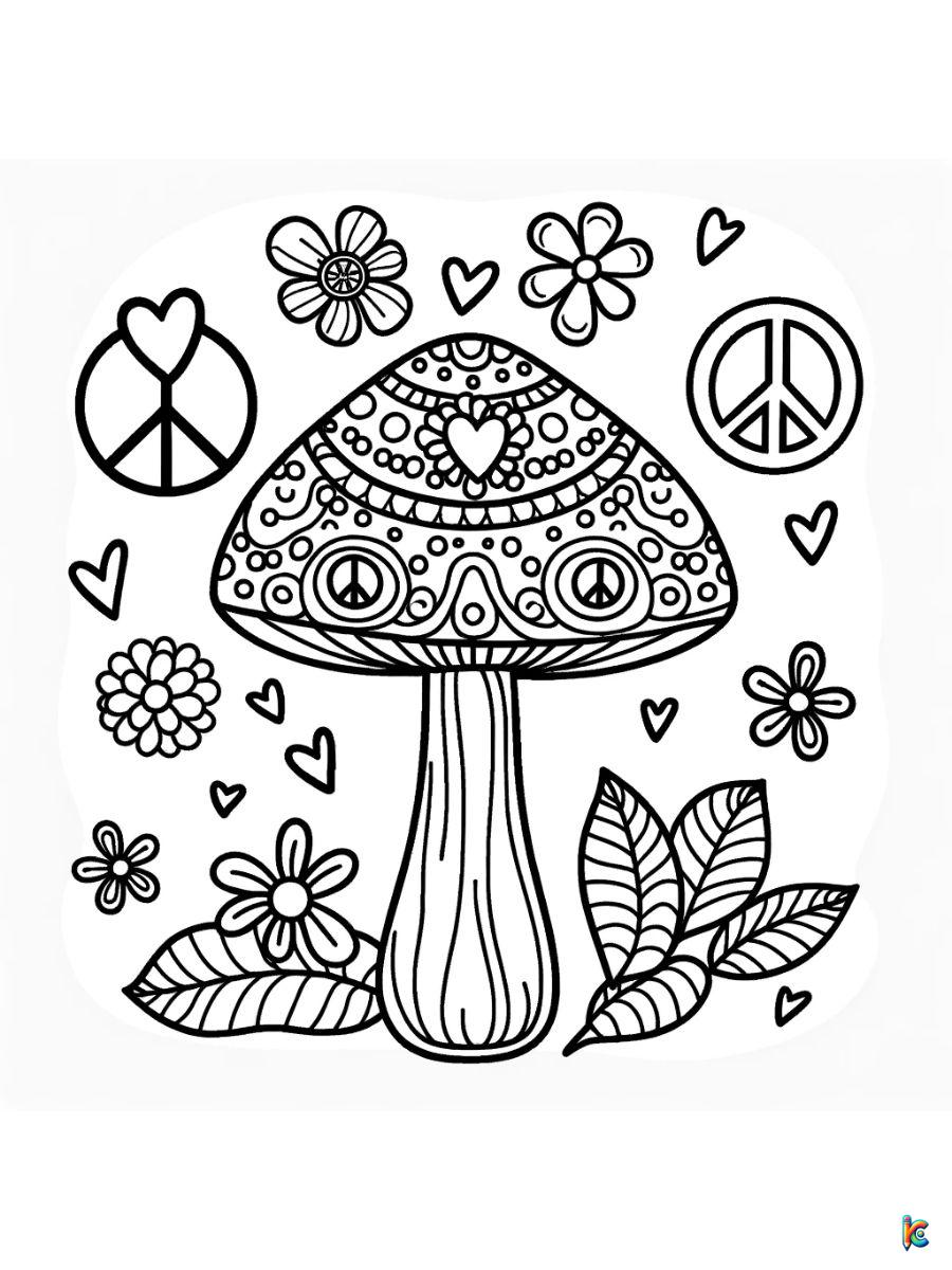 Mushroom coloring pages â