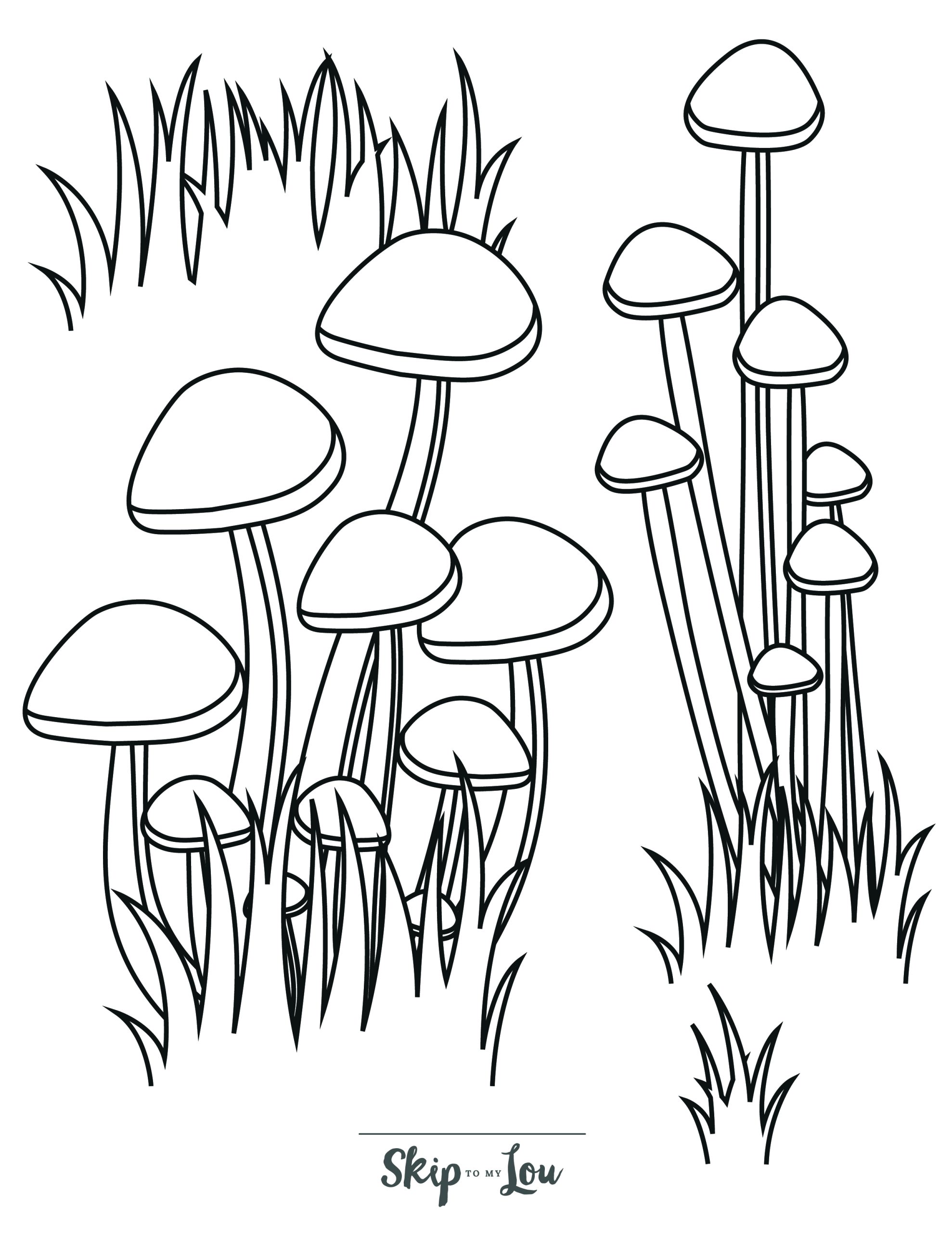 Free mushroom coloring pages