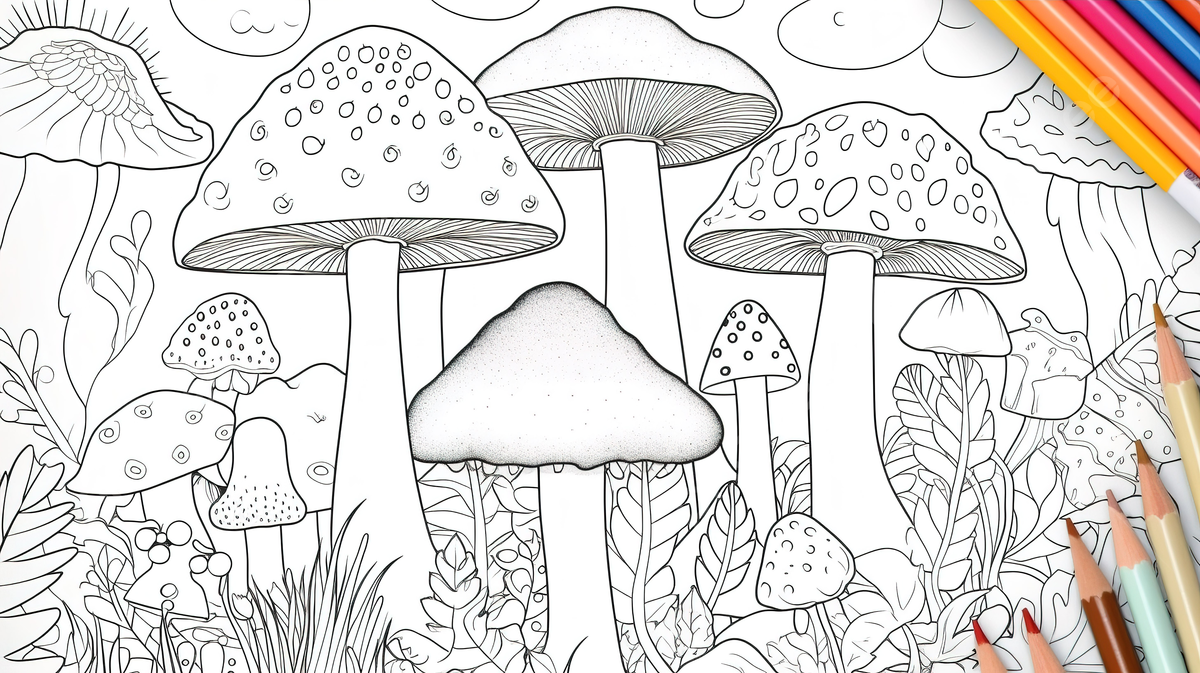 Mushroom coloring pages on amazon free shipping background mycreations mushroom colouring picture mushroom background image and wallpaper for free download