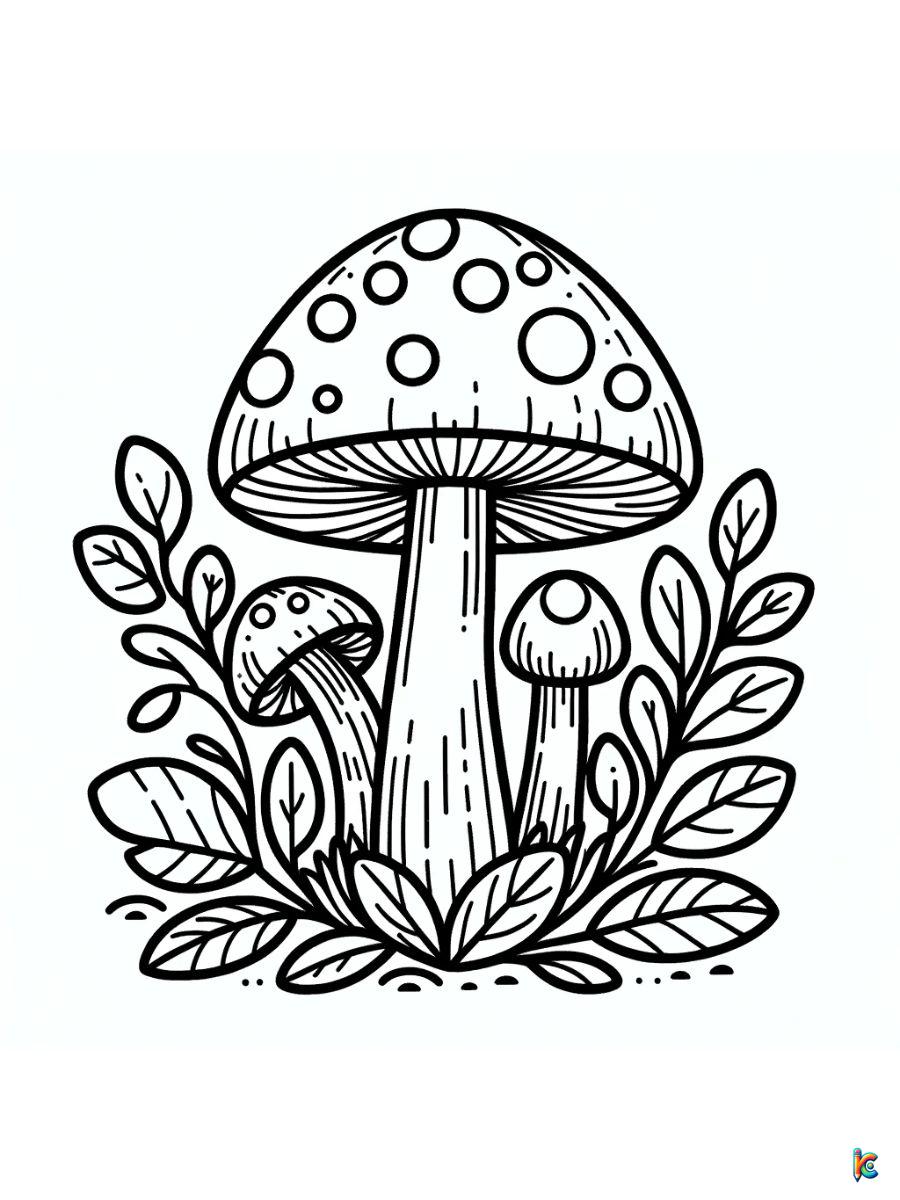 Mushroom coloring pages â