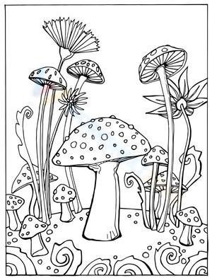 Free printable mushroom coloring pages for kids