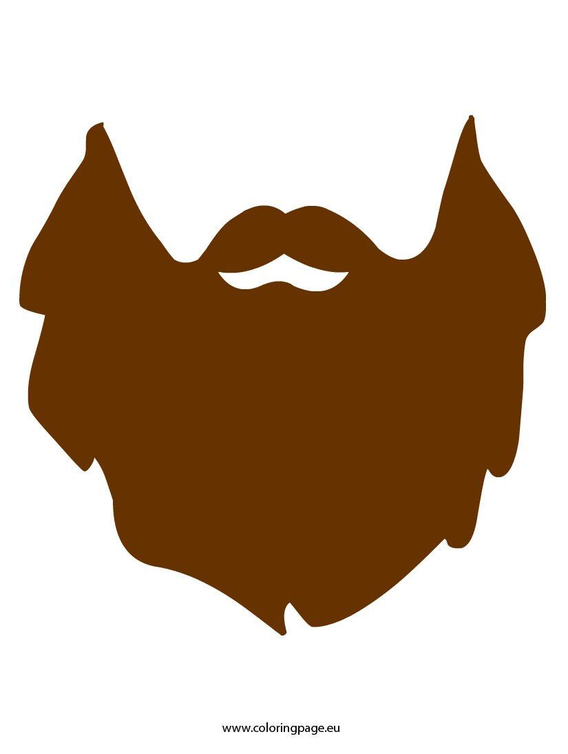 Beard printable coloring page