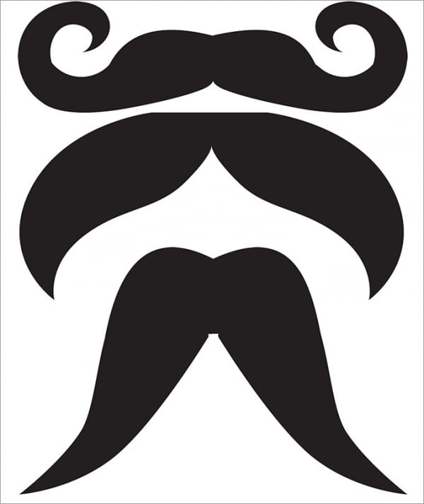 Mustache s and colouring pages