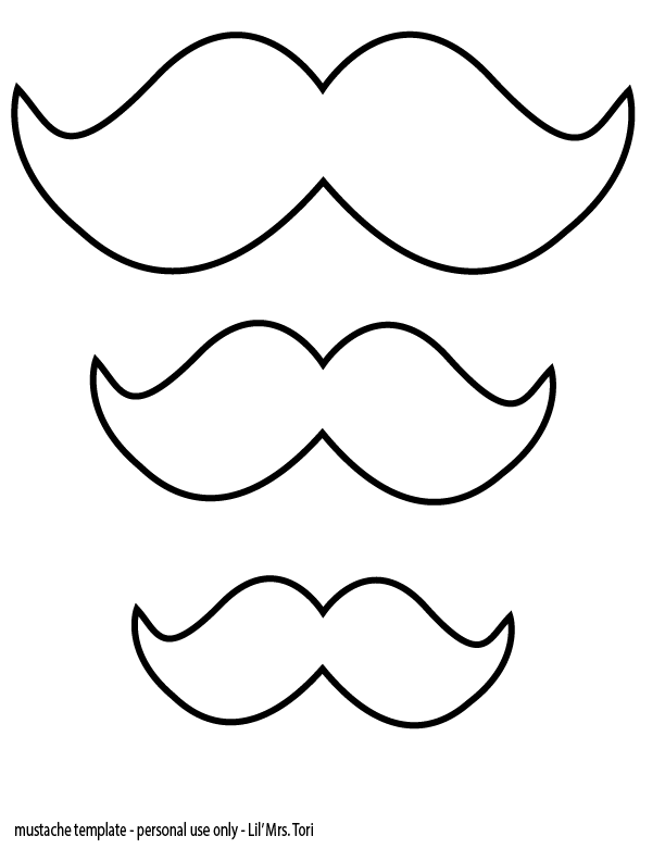 Moustache coloring pages