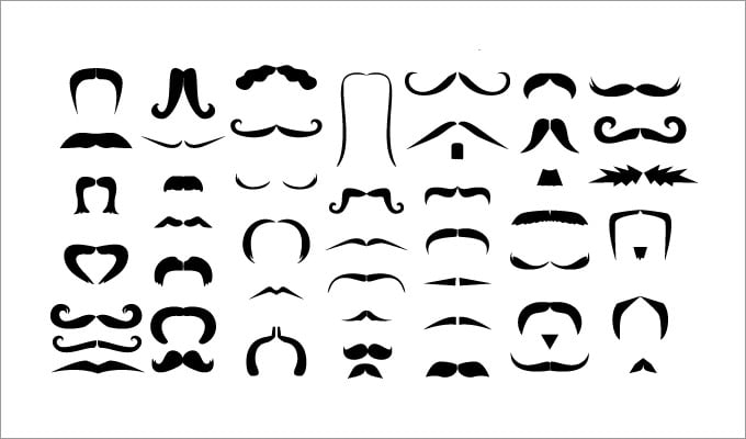 Mustache s and colouring pages