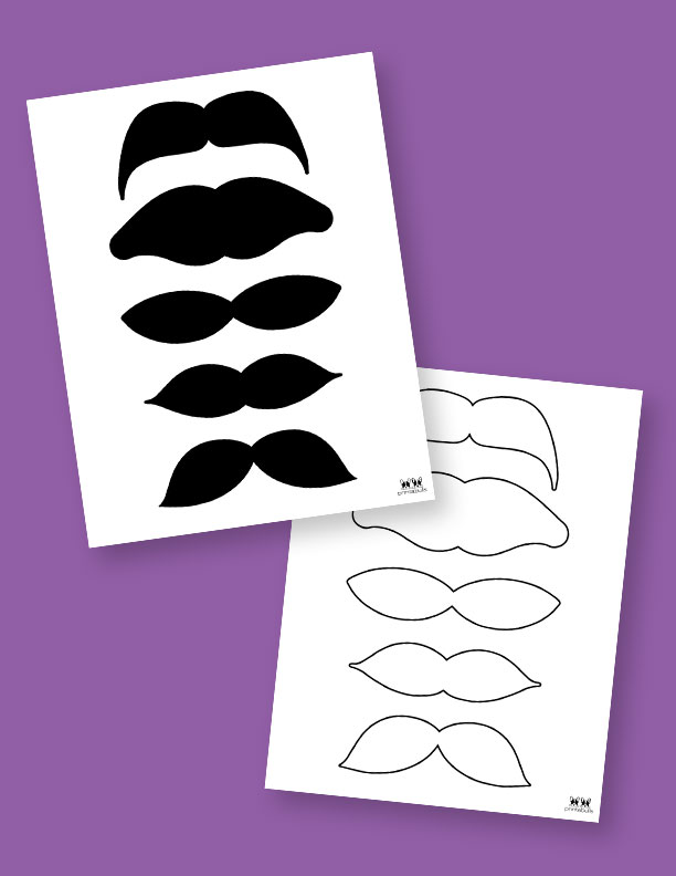 Printable mustache templates