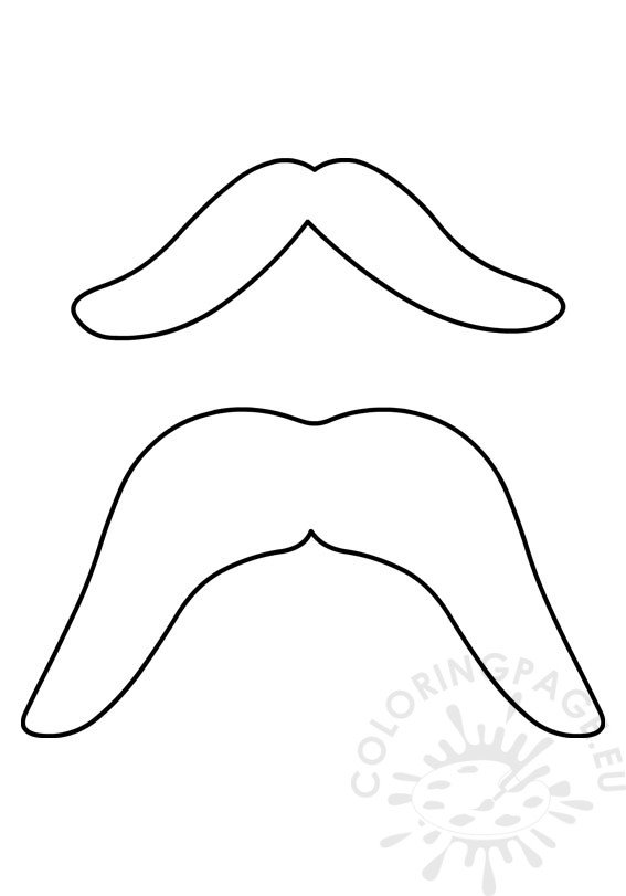 Mexican mustache template coloring page