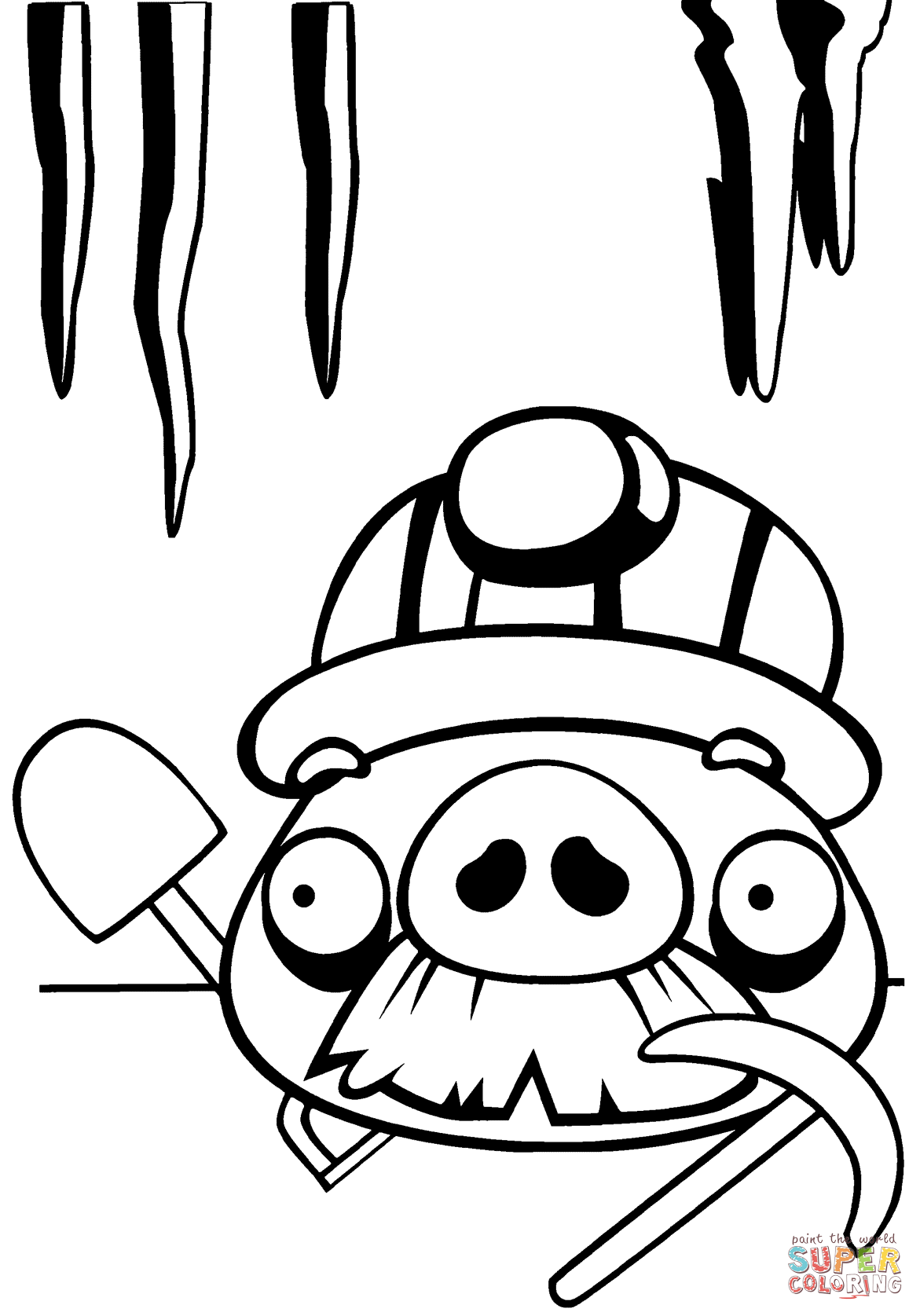 Moustache pig coloring page free printable coloring pages