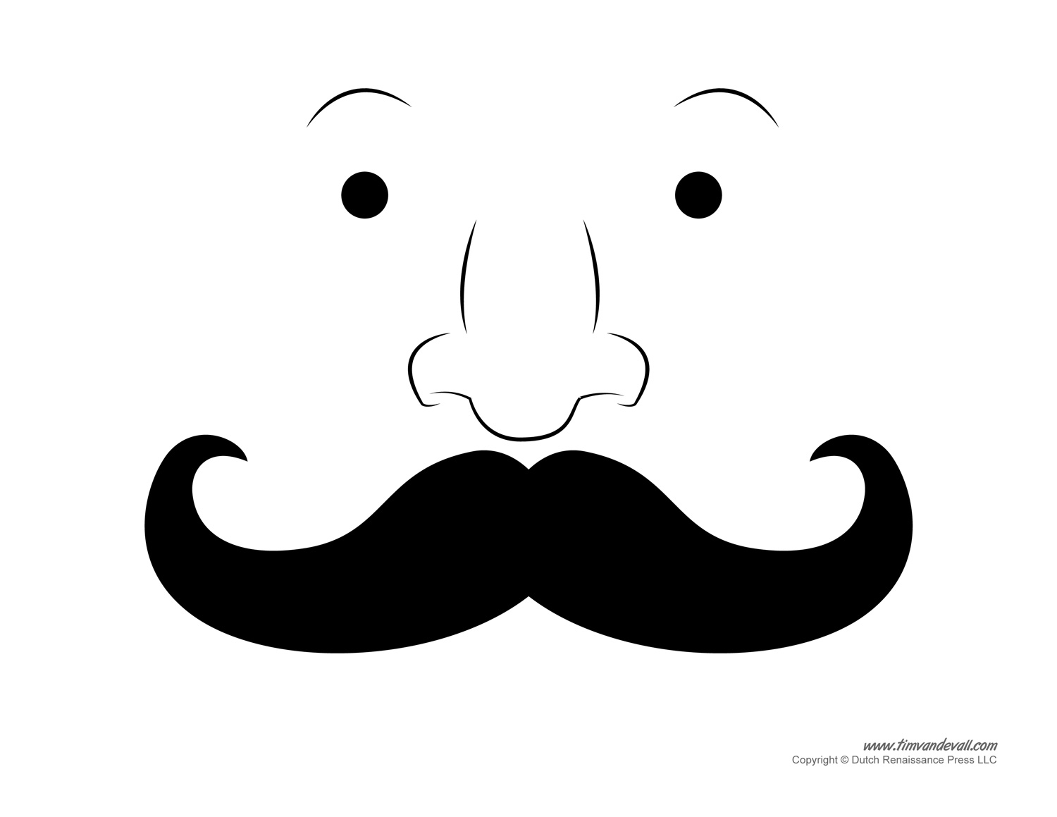 Printable mustache templates mustaches for kids â tims printables