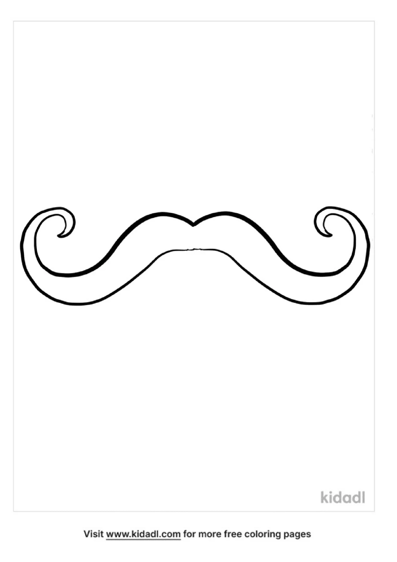 Free mustache coloring page coloring page printables