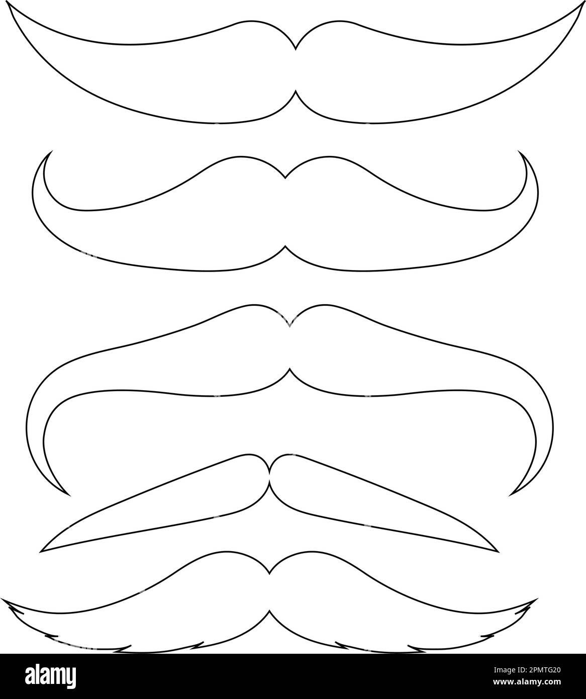 Fake mustache black and white stock photos images