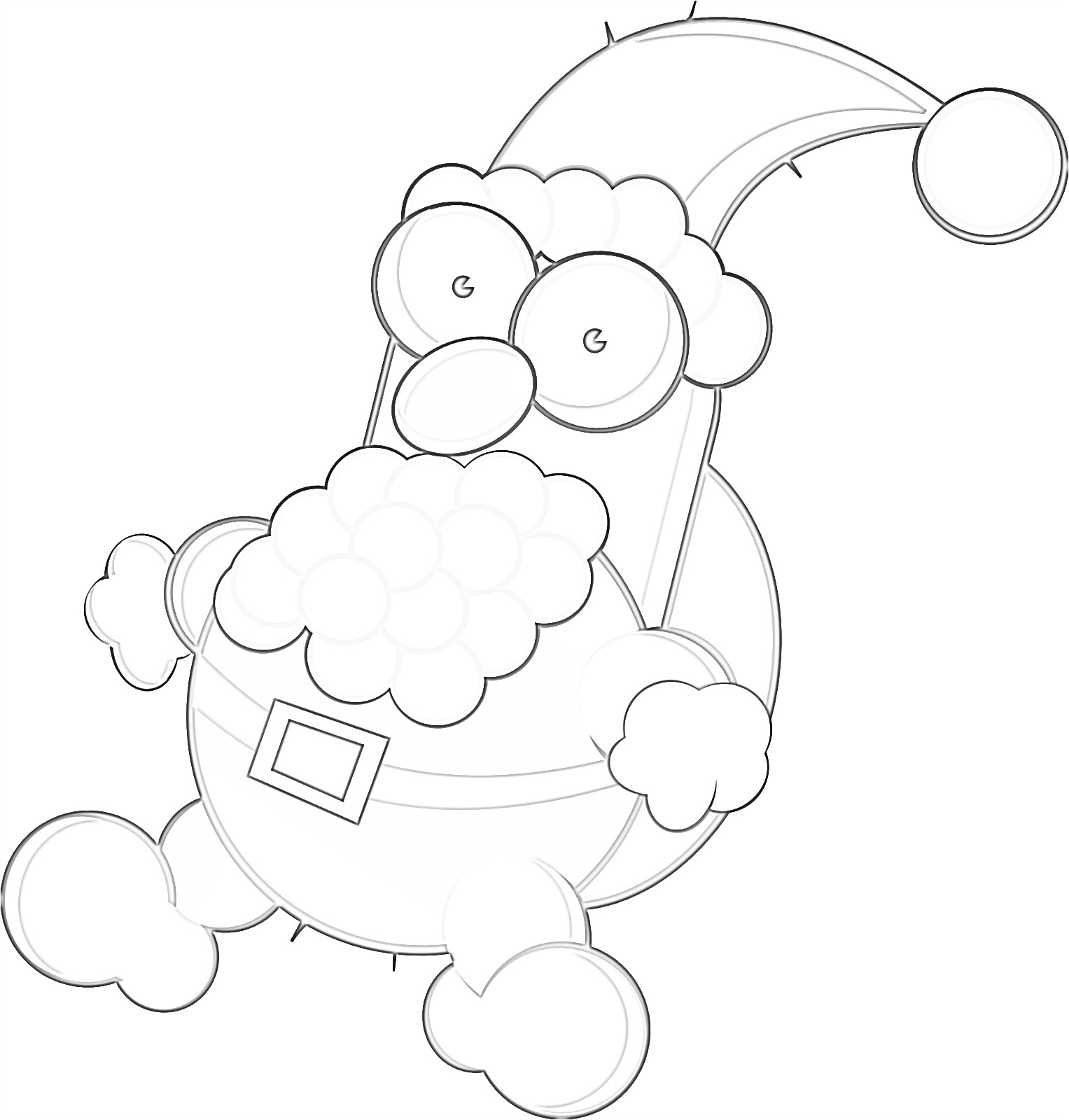 Santa claus toy coloring page