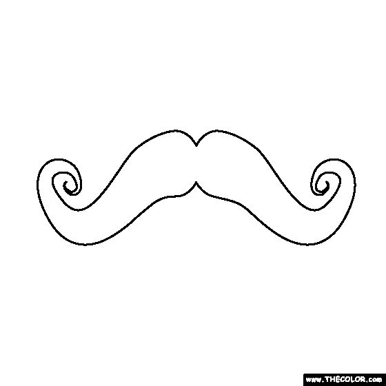 Mustache coloring page coloring pages color mustache