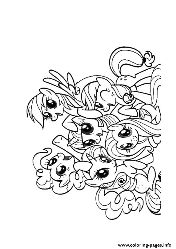 A friendship is magic my little pony coloring page printable