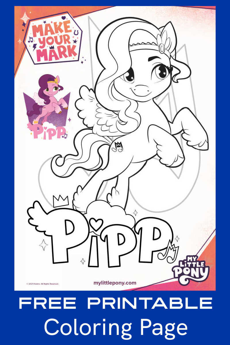 Free printable my little pony pipp coloring page