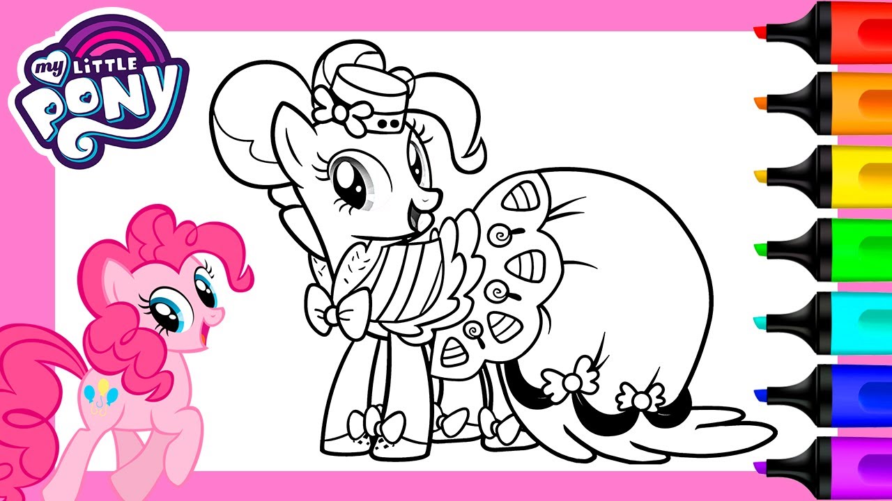 Princess pinkie pie coloring y little pony coloring pages