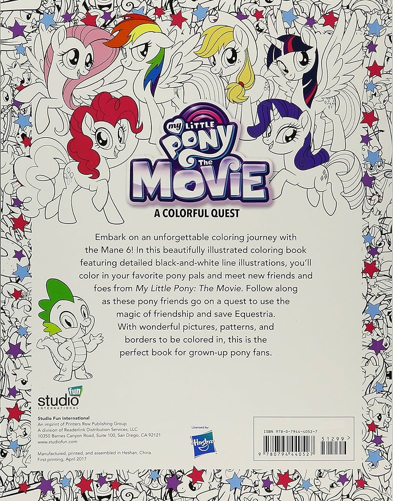 My little pony the movie coloring book hoffman robin books