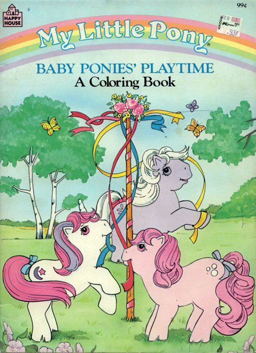 My little pony g baby ponies playtime coloring books at retro reprints