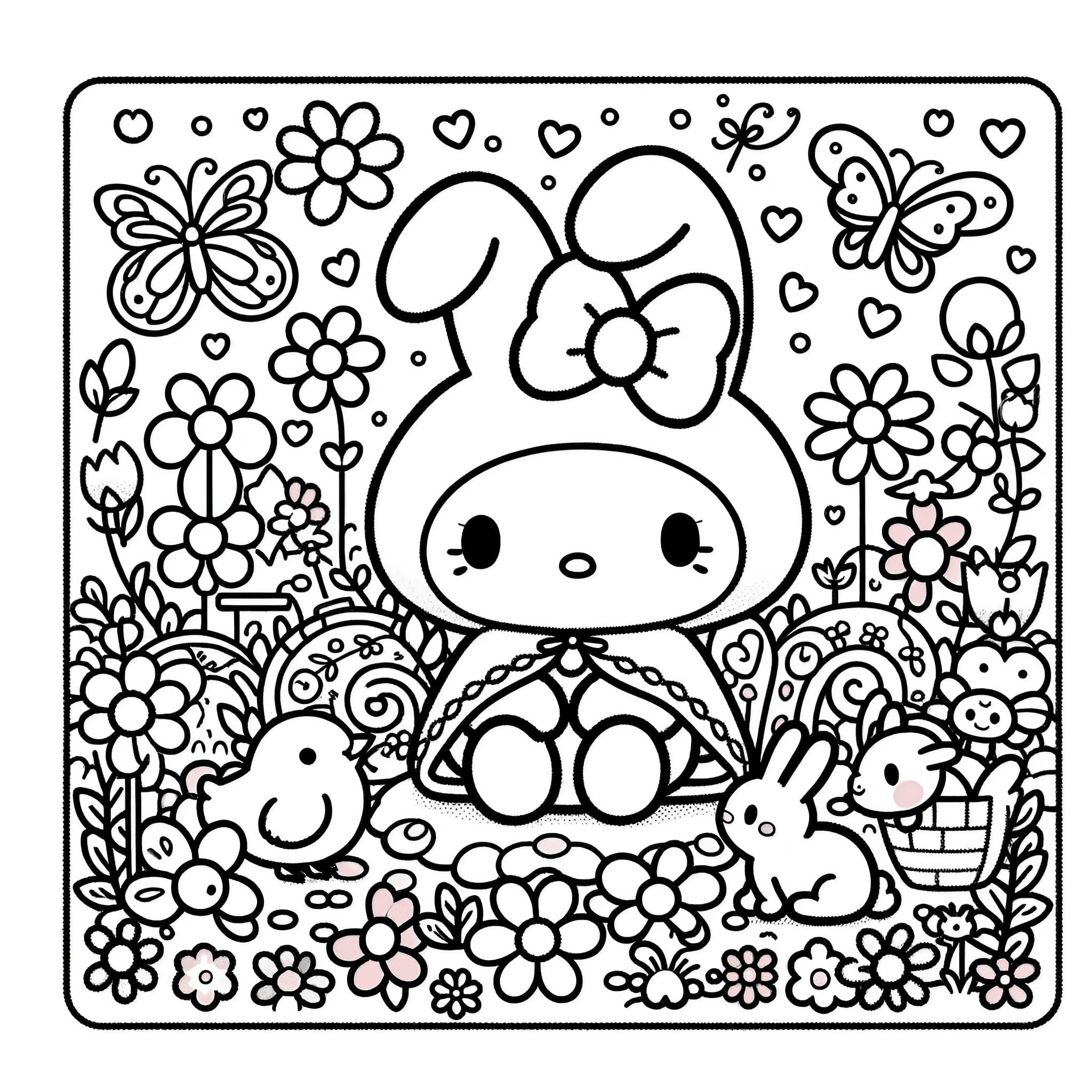 Sanrio coloring pages for free printable