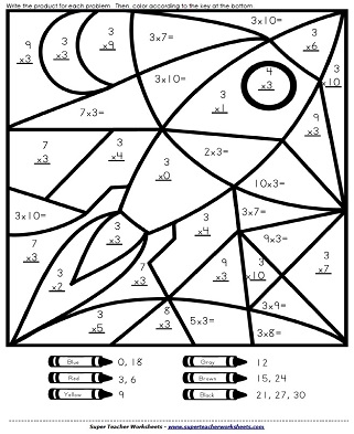 Math mystery picture worksheets