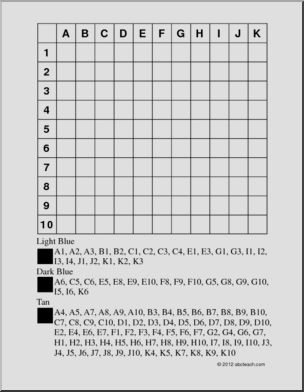 Sandcastle primary grid coloring