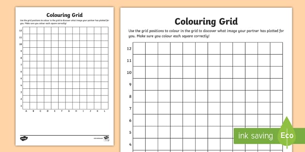 Blank coloring grid worksheet worksheet