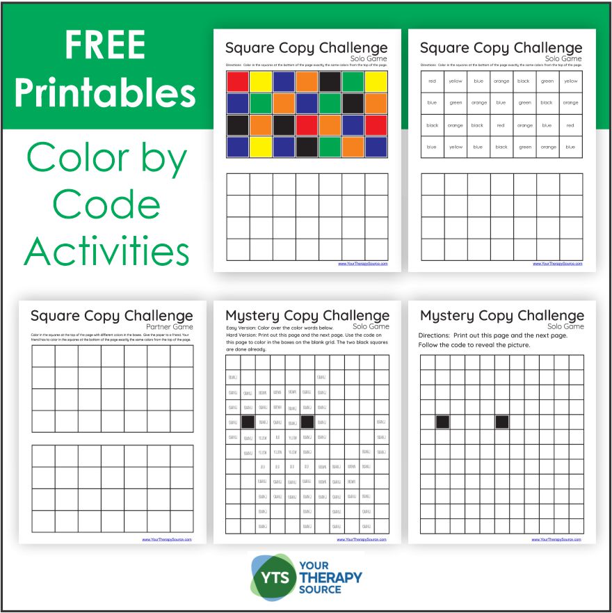 Color by code worksheets