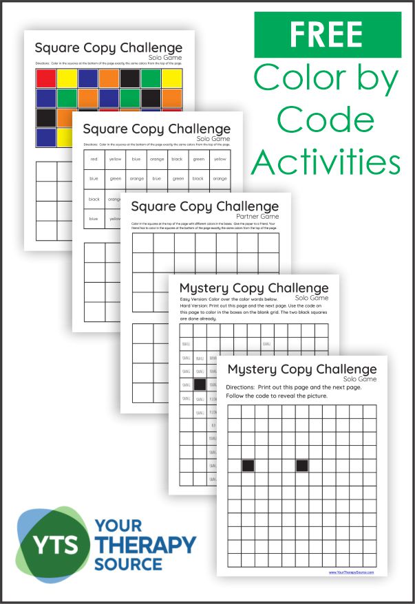 Color by code worksheets