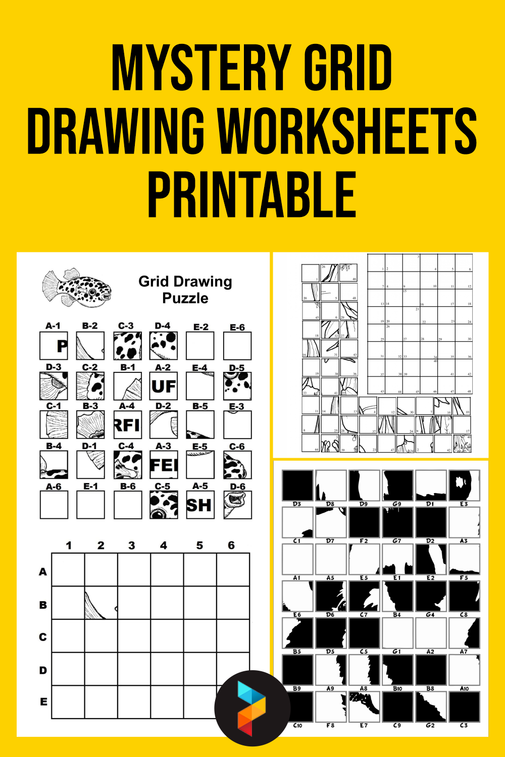 Best mystery grid drawing worksheets printables pdf for free at