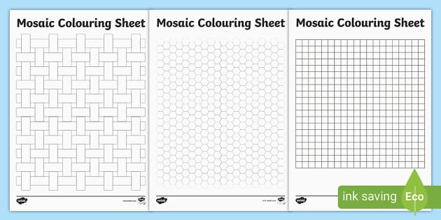 Mosaic coloring sheets teacher