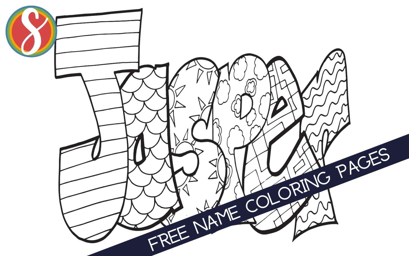 Free name coloring pages â stevie doodles