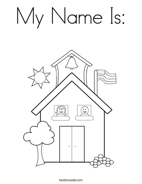 My name is coloring page