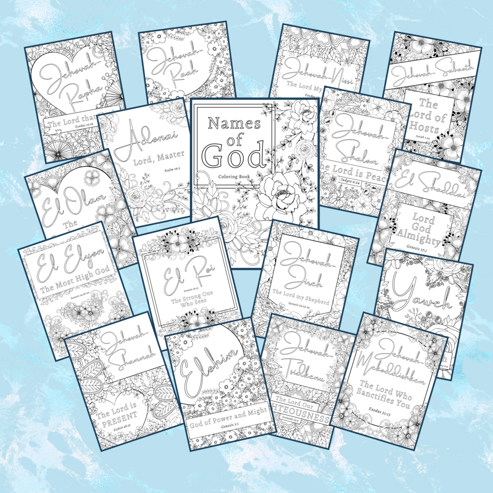 Names of god coloring book