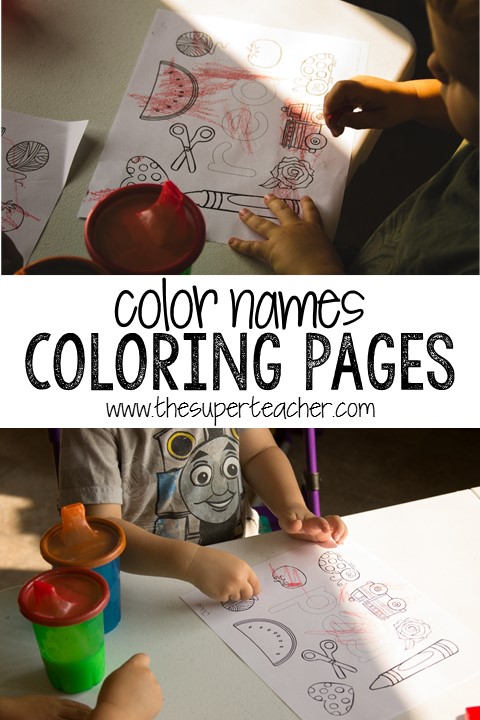 Color names coloring pages