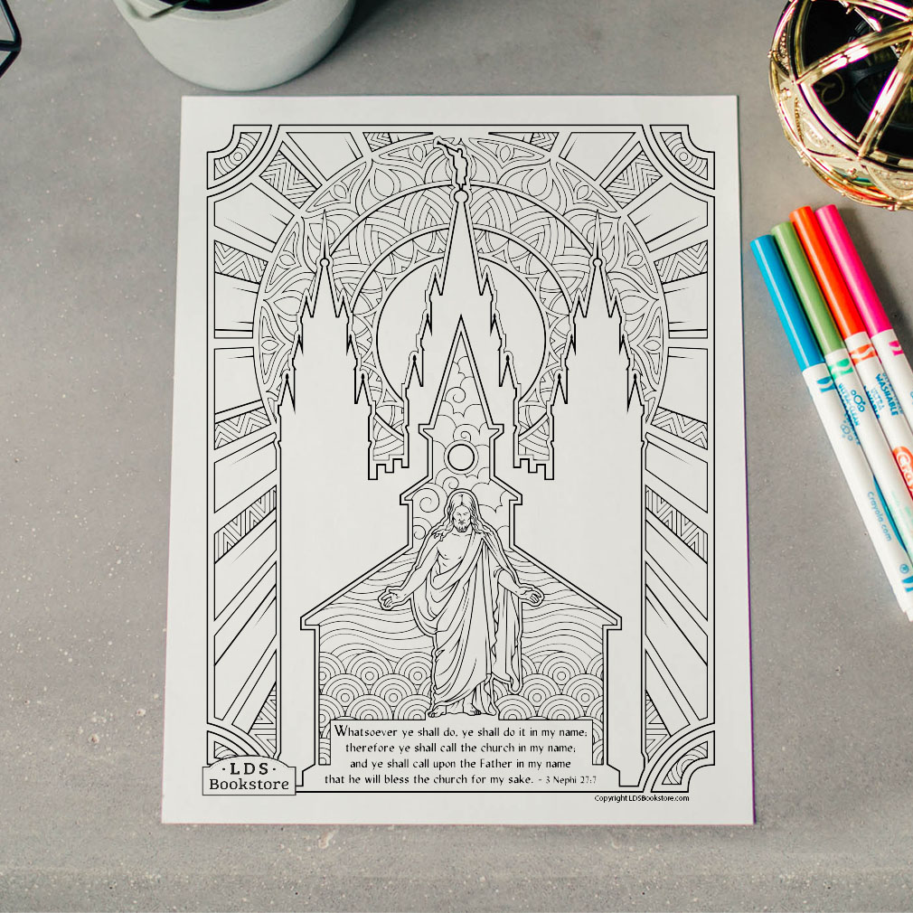 Do it in my name coloring page