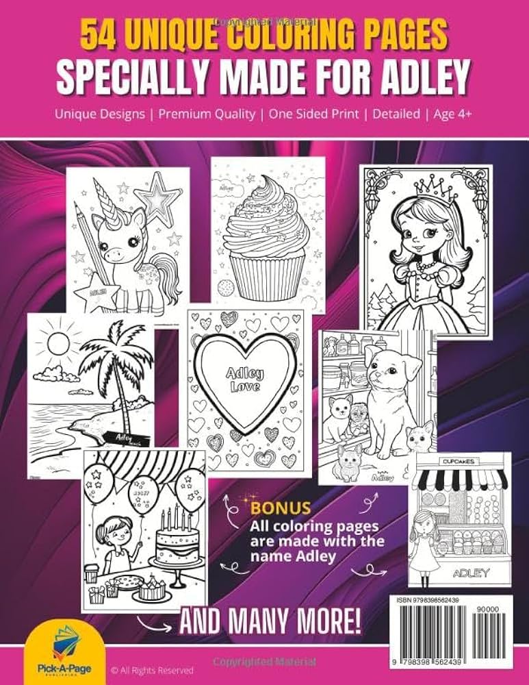 Adley loring book perfect personal name gift