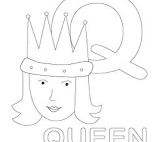 Free easy to print queen coloring pages