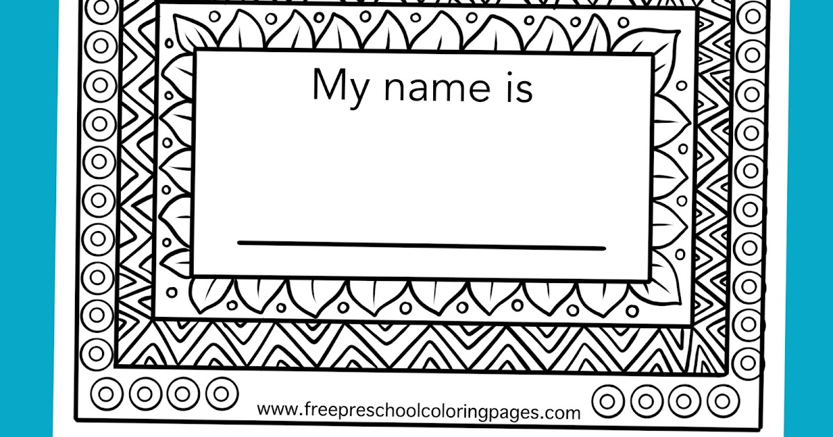 Name coloring pages