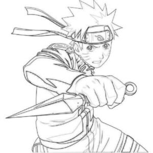 Naruto coloring page printable for free download