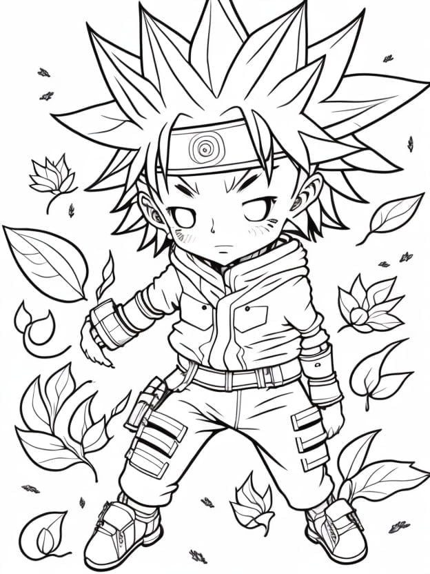 Naruto uzumaki coloring pages printable free