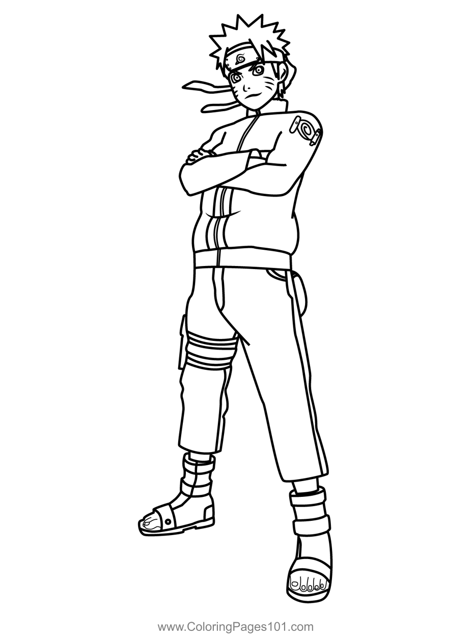 Naruto uzumaki naruto coloring page for kids