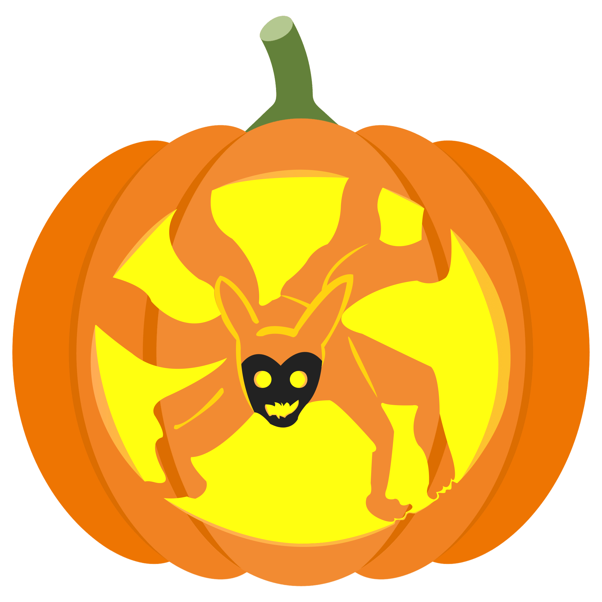 Demon naruto pumpkin stencil free printable papercraft templates