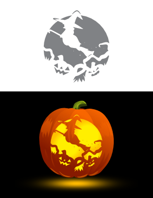 Free printable nature pumpkin stencils page