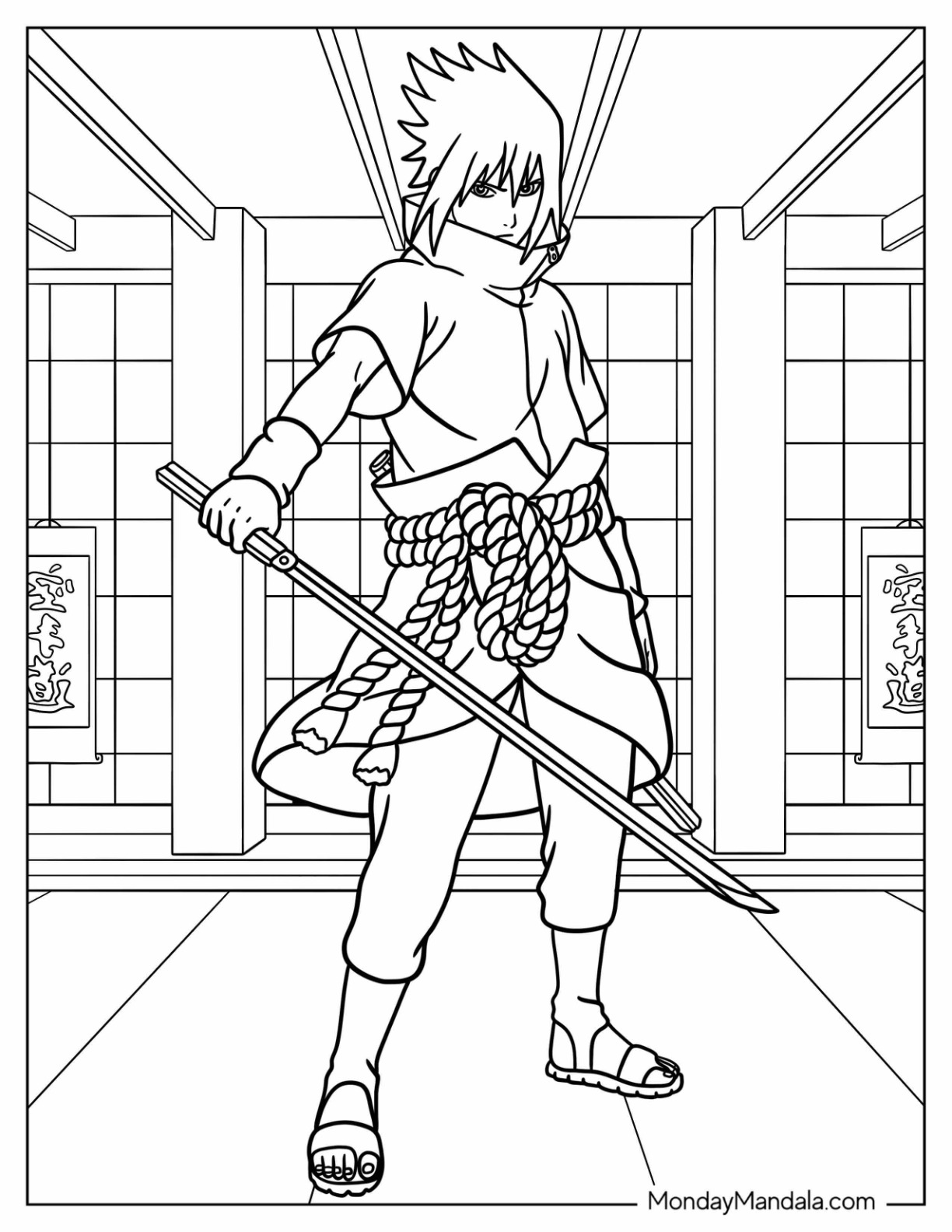 Naruto coloring pages free pdf printables