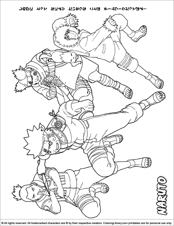 Coloring book page for kids