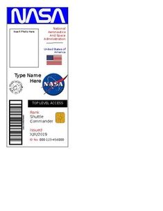 Nasa badge bookmark nasa astronauts names name tag templates