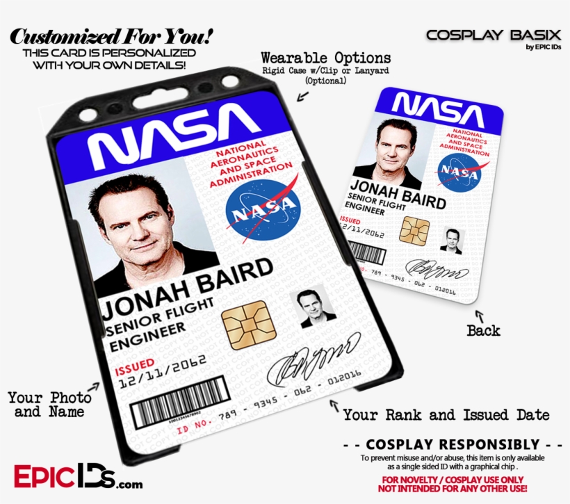 Free printable nasa id badge